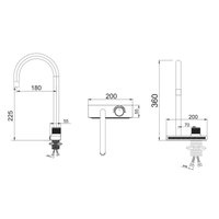 Смеситель для кухни РМС SUS130-017F Нержавеющая сталь