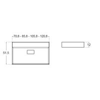 Раковина, Oasis, Profilo, Rebel, шгв 858*515*120, цвет-белый (НЕЛЬЗЯ ПРОДАВАТЬ ОТДЕЛЬНО ОТ ТУМБЫ!!) (аналог арт. 0LVBMBR01200002) (ПРОДАЕТСЯ ТОЛЬКО В