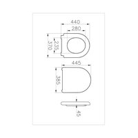 Сиденье для унитаза, Vitra, Liquid, шг 385*445, цвет-белый