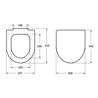 Сиденье для унитаза, Roca, Debba, шг 360*444, цвет-белый (Товар заказной, возврату не подлежит)
