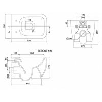 Унитаз, Scarabeo, Teorema 2.0, подвесной, шгв 360*520*350, цвет-белый