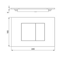 Клавиша смыва, Almar WC Plate для унитаза шгв 245*5*165 цвет-Brushed Stainless Steel ( Товар заказной возврату не подлежит ) E330001BS
