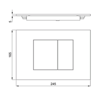 Клавиша смыва, , WC Plate, для унитаза, шгв 245*5*165, цвет-белый матовый Almar E330001.MW