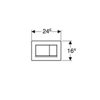 Клавиша смыва, Geberit, Sigma30, для унитаза, шгв 246*12*164, цвет-белый матовый лак, легко чистящееся покрытие, белый