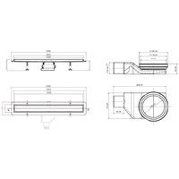 Душевой лоток, , Net Line, шдв 120*650*105, цвет-хром матовый Bettoserb 13702517
