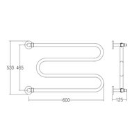 Полотенцесушитель, , Vento, 402, шгв 600*125*530, цвет-Old Brass Margaroli 402OB