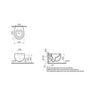 Унитаз, Vitra, Memoria, подвесной, шгв 430*545*345, VitrA Clean, цвет-белый