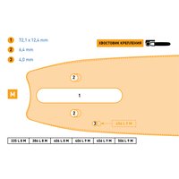 Шина сварная (50 см; 1.6 мм; 3/8") для бензопил Carver 72-20; Stihl 361, 390, 440, 660; Patriot 6220 20 Rezer 03.016.00026