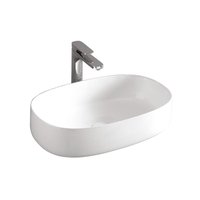 Раковина, Artceram Cognac шгв 550*350*145 отверстия для смесителя-отсутствуют The.Saniglaze цвет-белый глянцевый COL0030134