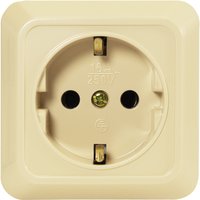 Розетка 1 гнездо (с/з) О/У. бежевый Jilion 9533431