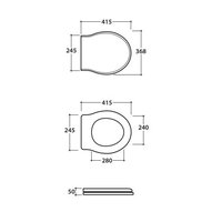 Сиденье для унитаза, , Paestum, шг 368*415, цвет-белый Rovere BIANCO Globo PS22RB