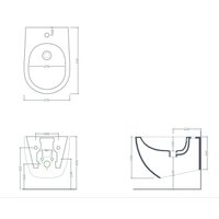 Биде, Artceram File 2.0 подвесной шгв 370*520*330 Saniglaze цвет-черный матовый FLB0031700