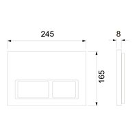 Клавиша смыва, , Spring V, для унитаза, шгв 245*8*165, цвет-белый/хром TECE 9940203