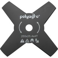 Диск для триммера, 255 х 25,4 толщина  1,4 мм, 4 лопасти, Polyagro Polyagro 7706420