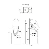 Писсуар, , FORTY3, шгв 340*370*570, CERASLIDE, BATAFORM, цвет-белый Globo FO030BI