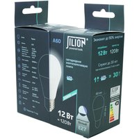 Лампа светодиодная A60_12W_E27_4500K A60 12Вт E27 4500K Jilion 9512032