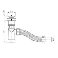 Сифон, , трубный, 40, полипропилен Bettoserb 125310