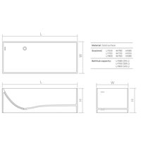 Ванна, , Modern, шгв 1800*760*580, цвет-Grey Brown DEA Design DD8607 1800 6