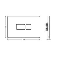 Клавиша смыва, , A16, для унитаза, шгв 245*12*163, цвет-черный матовый Artceram 704.000.17