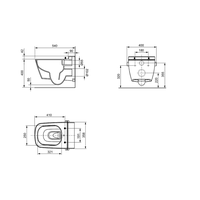Унитаз, TECE, TECEone, подвесной, шгв 400*540*400, цвет-белый