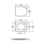 Сиденье для унитаза, , 4ALL, шг 360*450, цвет-черный матовый Globo MDR20AR