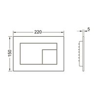 Клавиша смыва, TECE TECEvelvet назначение-для унитаза шгв 220*5*150 цвет-Grigio Efeso/Каменно-серый 9240734