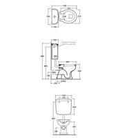 Сливной бачок, Globo, Paestum, шгв 430*190*430, CERASLIDE, BATAFORM, цвет-белый