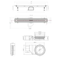 Душевой лоток, , Slim Line, шдв 116*650*120, цвет-хром матовый Bettoserb 13100033