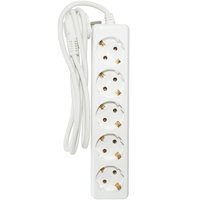 Удлинитель U-5g-1.5m-Z-c с 5 евророзетками (с/з) 1,5м, SIMPLE POWER Jilion 9534055