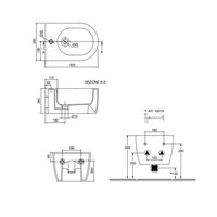Биде, Scarabeo, Moon, подвесной, шгв 360*505*280, цвет-белый