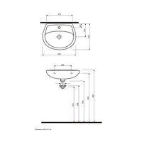 Раковина, IFO, Hitta, шгв 545*425*180, цвет-белый