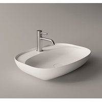 Раковина, , Form, Plan Oval, шгв 600*450*120, отверстия для смесителя-1, Aliglaze+, цвет-белый Alice 22460101