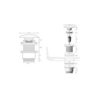 Донный клапан, CIELO, назначение-универсальный, цвет-Carrara Statuario