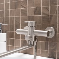 Смеситель для ванны с душем РМС SUS124-006EP Нержавеющая сталь