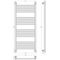 Полотенцесушитель, Сунержа, Богема +, прямая, шгв 550*76*1262, цвет-сталь (без покрытия)