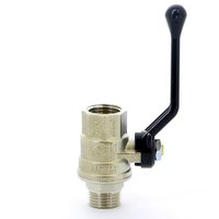 Кран шаровый Н/В Ду-15 (1/2")  ручка черн. Bugatti OREGON (305) (03050211)