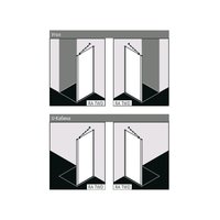 Боковая стенка, Kermi, Raya, шв 900*2000, серебристый глянцевый, цвет стекла-прозрачный