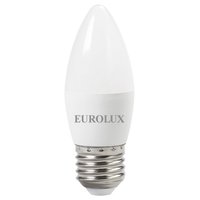 Лампа светодиодная EUROLUX LL-E-C37-6W-230-4K-E27 76/2/10