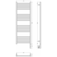 Полотенцесушитель, , Модус 3.1, шгв 430*75*1320, справа, МЭМ, цвет-сталь Сунержа 00-5901-1240