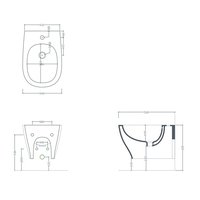 Биде, Artceram, Ten, подвесной, шгв 360*520*310, цвет-белый