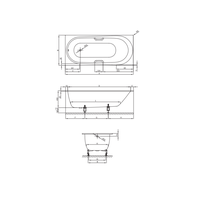 Ванна, Bette, BetteComodo, шгв 1800*800*450, BetteGlasur® Plus, цвет-белый