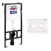 Инсталляция, , Sava Fix Slim, для унитаза, шгв 520*200*1136, цвет клавиши-белый глянцевый Bettoserb SET40006466