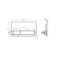 Клавиша смыва, Villeroy&Boch ViConnect назначение-для унитаза шгв 253*10*145 цвет-хром Villeroy&Boch 92249061