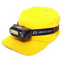 Фонарь налобный светодиодный аккумуляторный, 1HPLED+1COB, аккум 18650, пластик Jilion 9531265