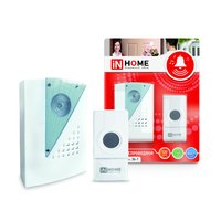 Звонок беспроводной ЗБ-7 32 мелодии 120м с кнопкой IP44 бело-серый IN HOME 4690612013350