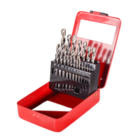 Набор сверл по металлу,1-10мм (через 0,5мм),HSS, 19шт.,металл.коробка,цилиндрический хвостовик Вихрь 73/10/6/18