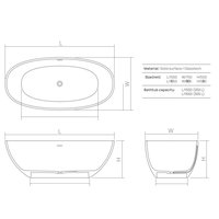 Ванна, , Nature, шгв 1650*800*580, цвет-Brown Copper DEA Design DD8628 1650 R9