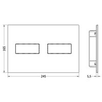 Клавиша смыва, Artceram Inox 711 для унитаза шгв 245*5,5*165 цвет-черный матовый 711000BM