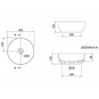 Раковина, Scarabeo Glam шгв 330*330*125 отверстия для смесителя-отсутствуют цвет-Pearl 180841