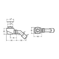 Сифон для душевых поддонов, Viega, Domoplex, цвет-хром